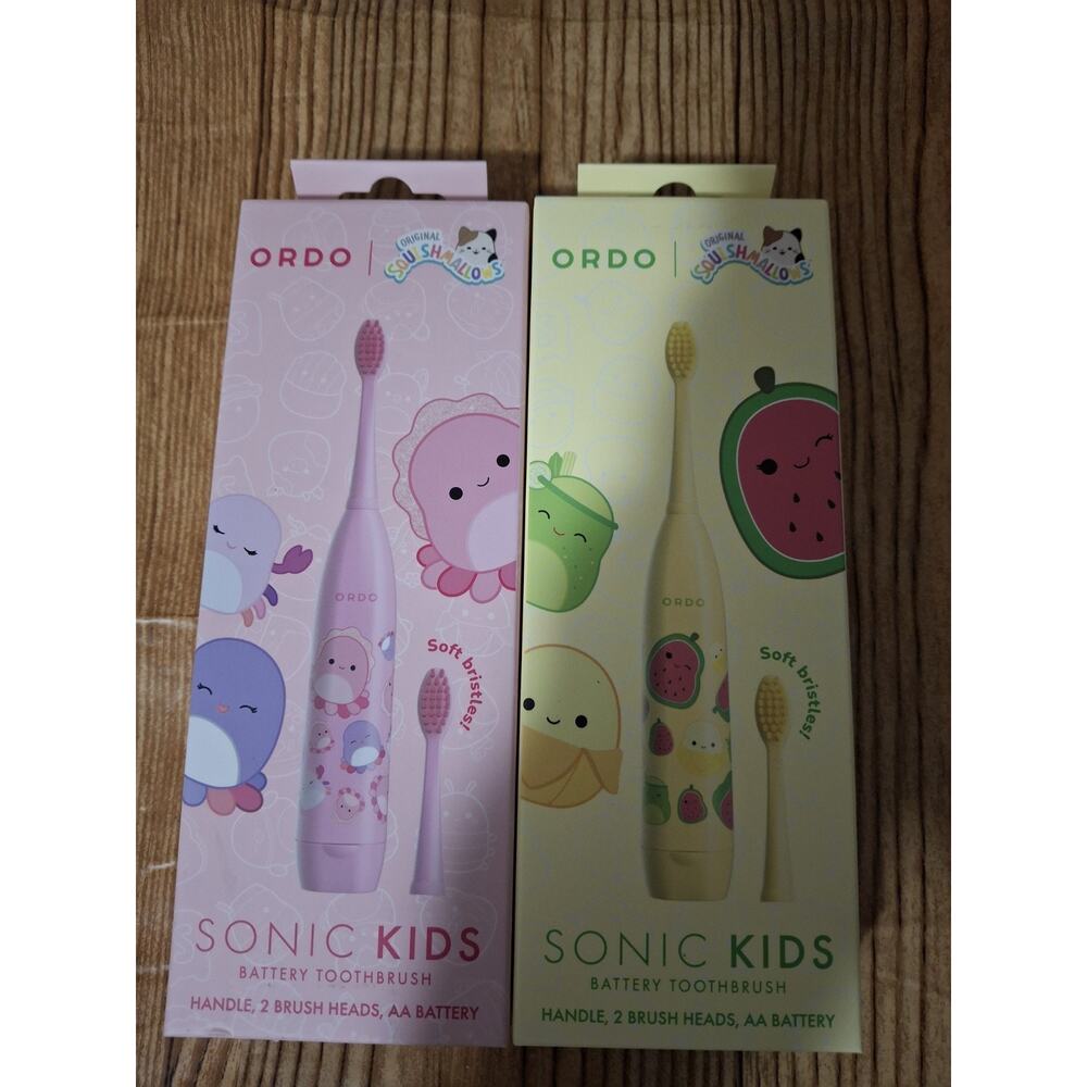 ORDO Sonic Kids Battery Toothbrush Squishmallows Yellow & Pink (SKU#839)